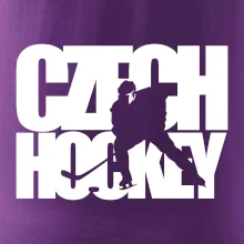 Czech hockey - nápis s hokejistou - Mistrovství světa v ledním hokeji 2026