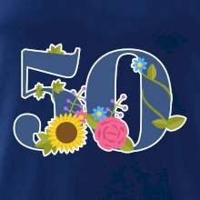 Květinové číslo kreslené - 50