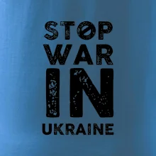 Černý nápis Stop war in ukraine
