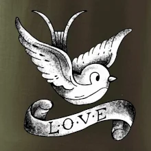 Love holubice - kreslená