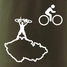 Mapa ČR + kolo na prsu