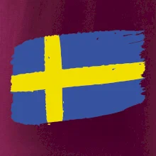Švédsko vlajka štětkou