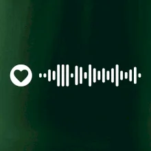 Zamilovaný Spotify kód na prsu