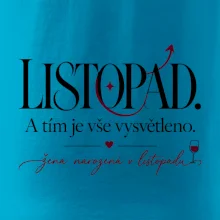 Listopad a tím je vše vysvětleno typografie s vínem