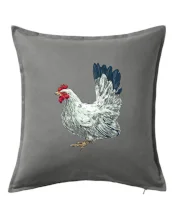 Slepice kreslená bílá