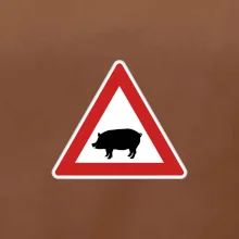 Dopravní značka - Pozor prase domácí