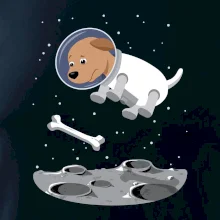 Pes ve vesmíru (Hana-creative)