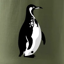 Tučňák černobílý z boku