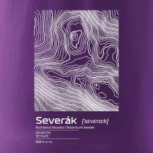 Severák - vrstevnice v obdélníku