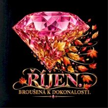 Říjen broušená k dokonalosti růžový diamant s listím