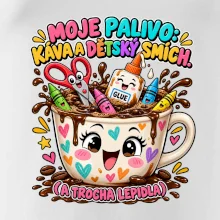 Moje palivo káva dětský smích a lepidlo