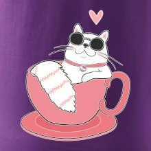 Hustá kočka v hrníčku