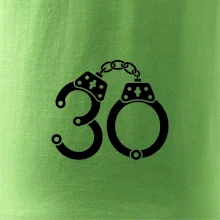 Narozeninové tričko pro policajta - pouta 30