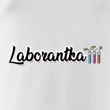 Laborantka a zkumavky Laborantka a zkumavky