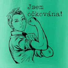 Jsem očkována - černě