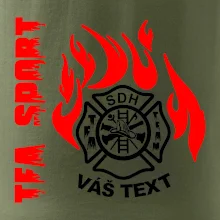 TFA Sport SDH (červený oheň) - Vlastní nápis