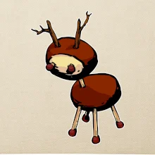 Kaštanový jelínek - prso