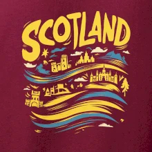 Scotland kreslené vlny