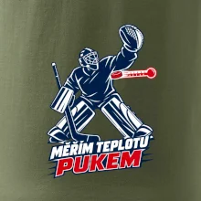 Hokejový teploměr pukem