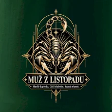 Muž z listopadu geometrický zlatý štír
