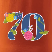 Květinové číslo kreslené - 70