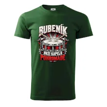 Bubeník drží kapelu pohromadě - červený rockový buben