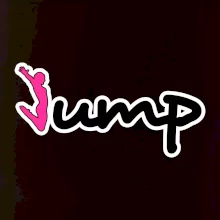 Jump - nápis a panáček