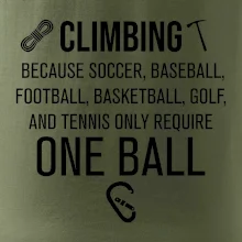 Climbing beacause one ball