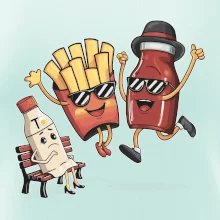 Souboj o hranolky kečup tatarka