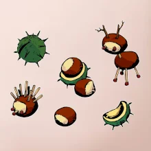 Kaštanová zvířátka - obdelník