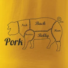 Prase nákres rozřezání