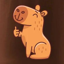 Kapybara s palcem nahoru