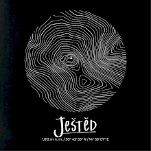 Ještěd - vrstevnice v kruhu