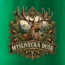 Myslivecká duše jelen a lesní erb