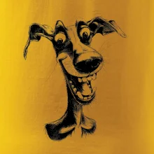 Černobílá karikatura chrt