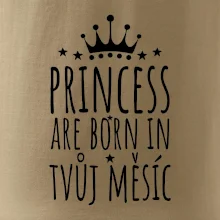 Princesses are born in (vlastní nápis měsíc narození)