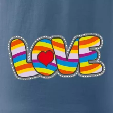 Love nápis duhový