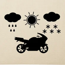 Motorkář za každého počasí - silnice