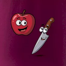 Parové triko - Jablko a nůž