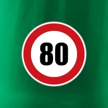 Dopravní značka - omezení rychlosti 80