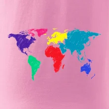 Světové kontinenty bez názvů - barevné