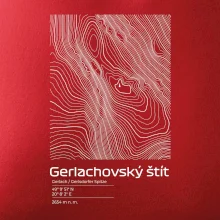 Gerlachovský štít - vrstevnice v obdélníku