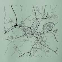 Mapy měst černobílé Turnov