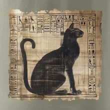 Egyptské hieroglyfy kočka