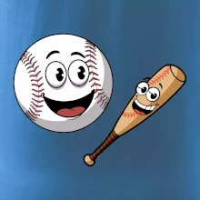 Parové triko - baseballová pálka a míček