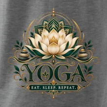 Jógový lotos a mandala eat sleep repeat