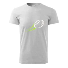Minimalistický ragbyový míč v pohybu