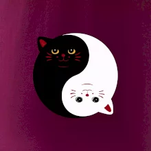 Kočky jin jang barevné