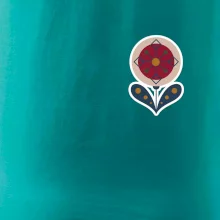 Folklor na prsu květina kulatá