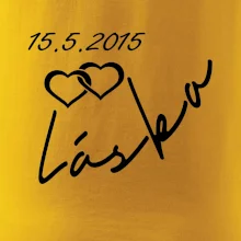 Mikina láska s datumem na rukávu